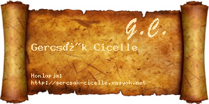 Gercsák Cicelle névjegykártya